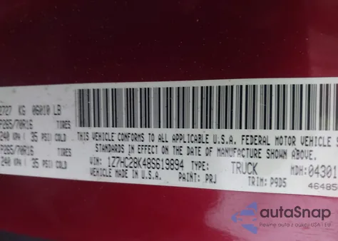 2008 Mitsubishi Raider Ls из США, поврежденный, VIN 1Z7HC28K48S619894